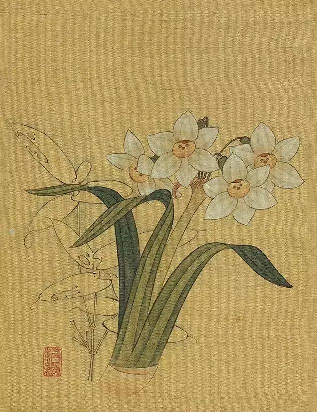 陈洪绶工笔《花鸟草虫册》高清作品欣赏_红果