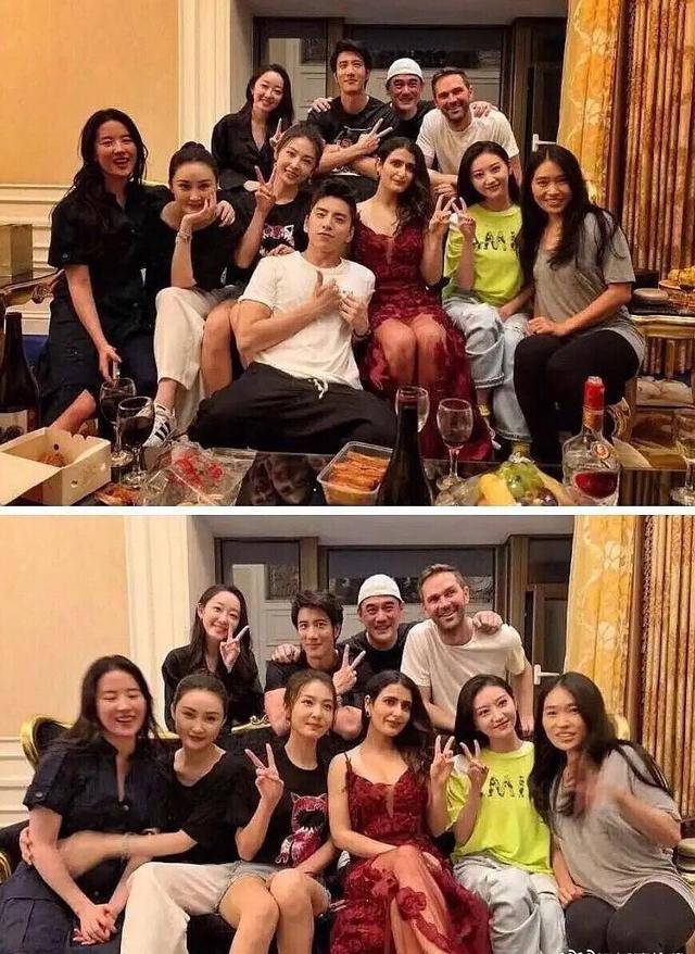王大陆与刘亦菲合影不敢张嘴,刘亦菲无p图胳膊比景甜粗2倍