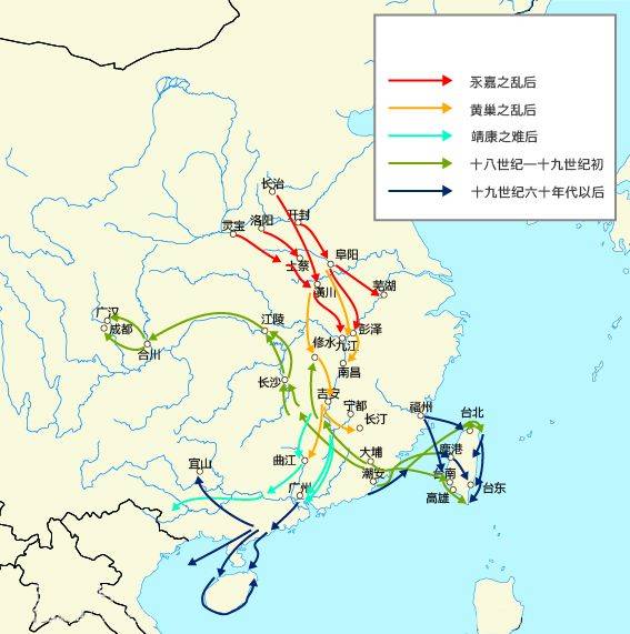 由于政治,军事和经济等原因,1700多年前,北方人口南迁就开始了.