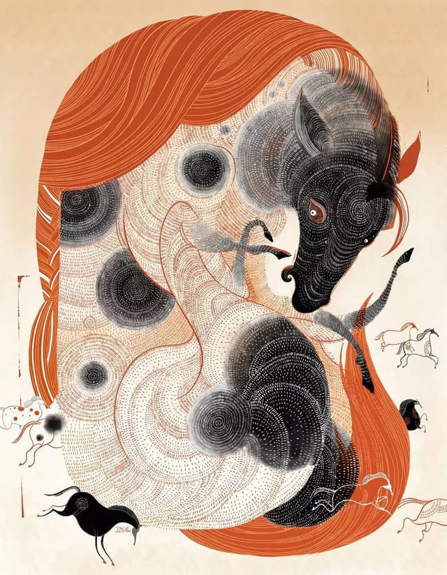 《中国古代神话二》发行公告,设计者:倪传婧