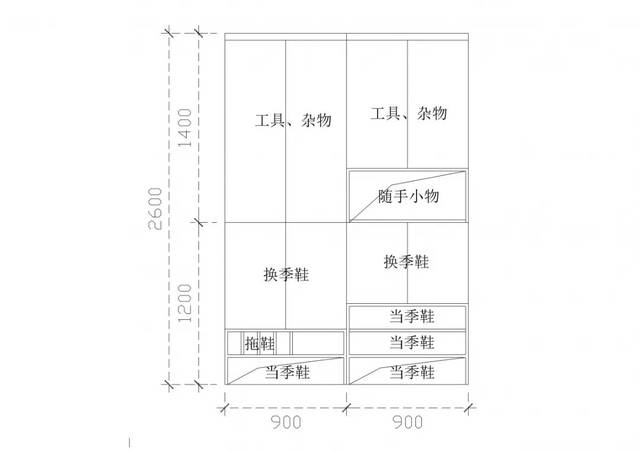 鞋柜尺寸图