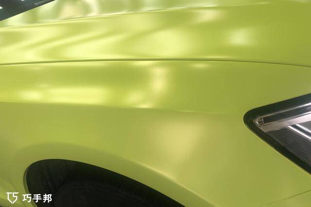 奥迪q5装贴改色膜电光嫩芽绿—巧手邦汽车贴膜