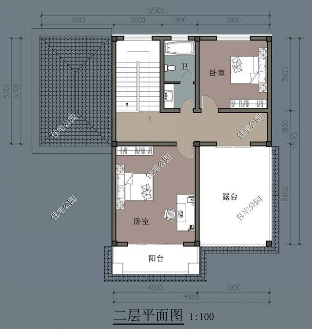 家人平日可在此賞景聊天. 關注本號,1000套農村自建房戶型圖欣賞.