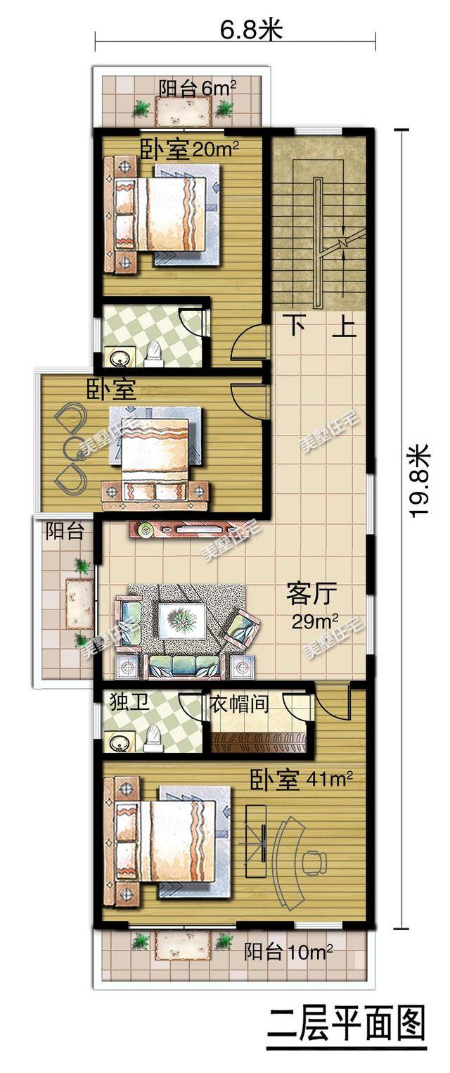 7平方米 结构类型:框架结构 平面布局: 一层并不像其他传统户型,进门