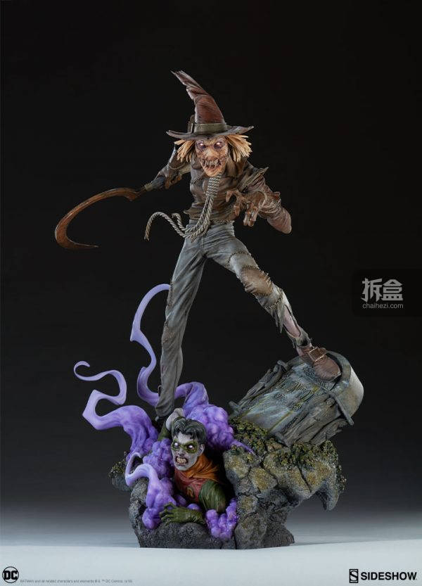 sideshow dc漫画 经典反派 scarecrow稻草人 21.5寸pf雕像