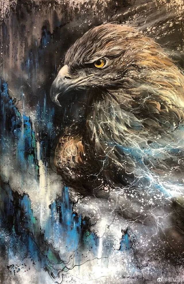 《凤凰》 霸气威武的鹰,锐利的眼神 气势威猛,栩栩如生