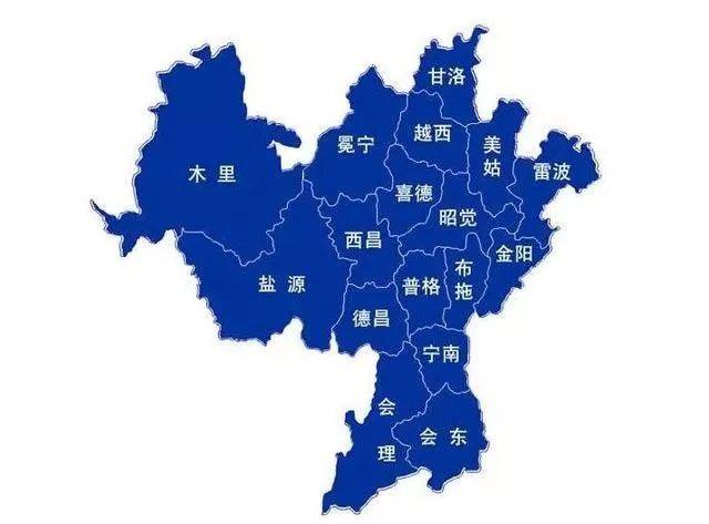 四川大凉山地图位置图图片
