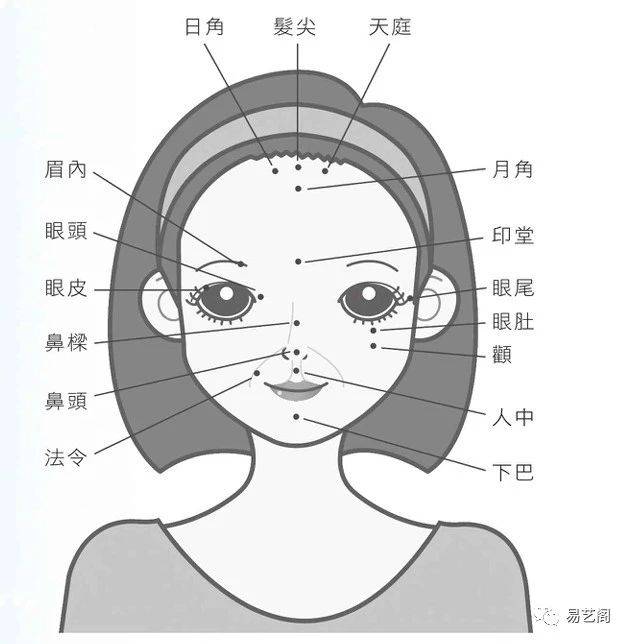 脸部长痣的位置图解图片