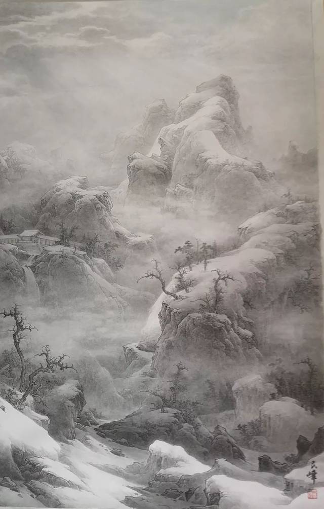 融入其深厚的宋元传统绘画功底中,蕴育出独特的中国山水画新视觉效果