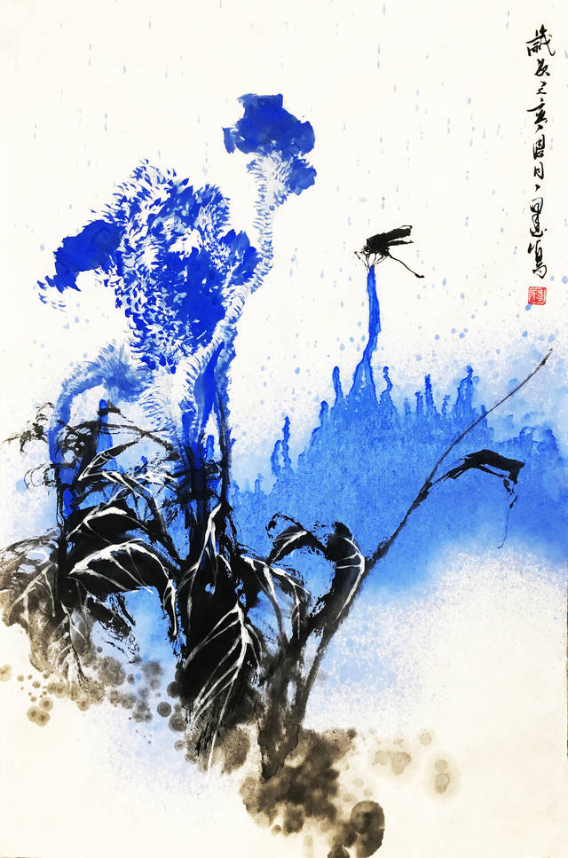 韦智杰的“水墨青花”画低调中流露着奢华_搜狐网