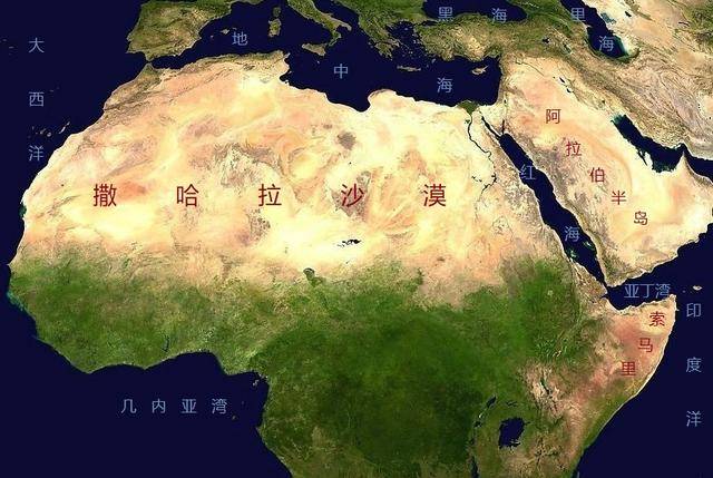 撒哈拉沙漠卫星地图