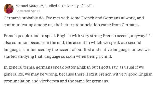 欧洲各国英语水平大比拼!为什么德国人英语这