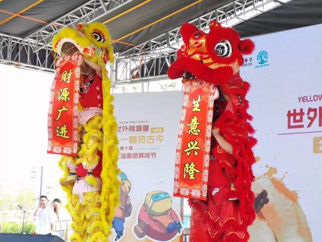 送来生意兴隆 财源广进的祝福,预示着今年又是奉贤黄桃大卖的一年