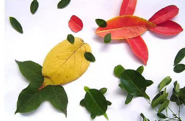 游戏时间到!一起来做好看的树叶画吧