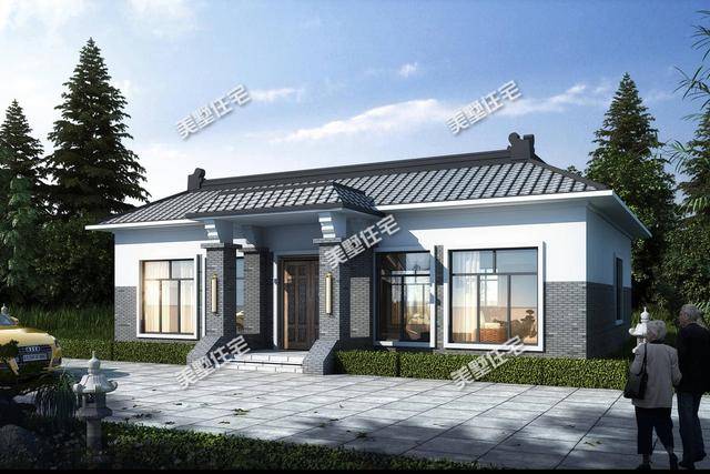 农村最美一层别墅,主体13万就建,两代人居住完全够