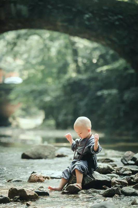 【艳●照】国清寺有个年仅两岁的最萌小和尚, 简直萌化了