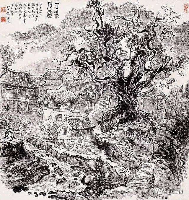 【高清】中国美术馆藏:张仃焦墨山水画,笔力遒强,空灵苍健,独树一帜!