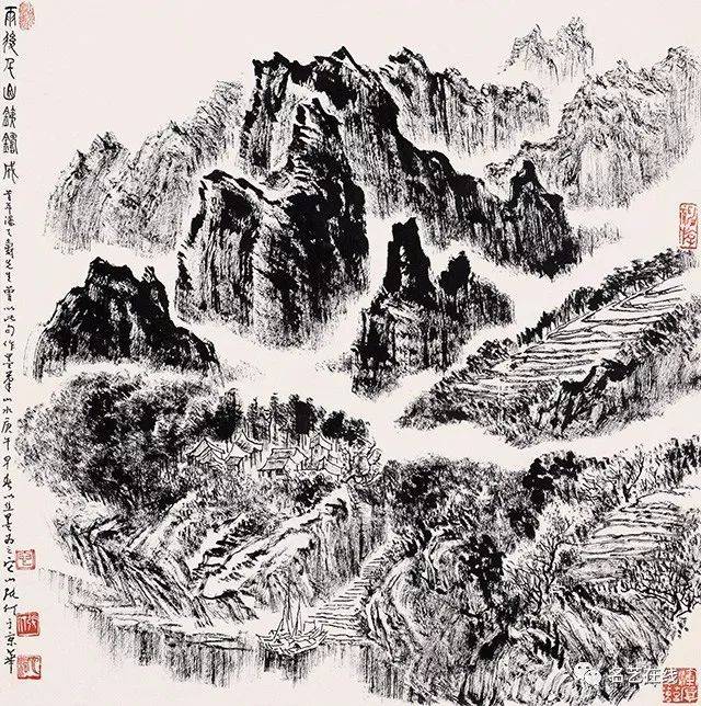 画家张仃山水画精品图片