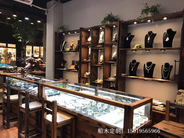 老船木摆饰架古玩收藏展示柜老船木博古架系列