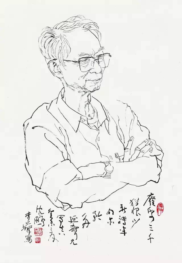 李延声:速写中外文化名人,尽精微而全神韵,致广大而及毫芒