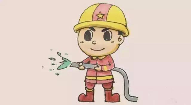 消防员动漫画法图片