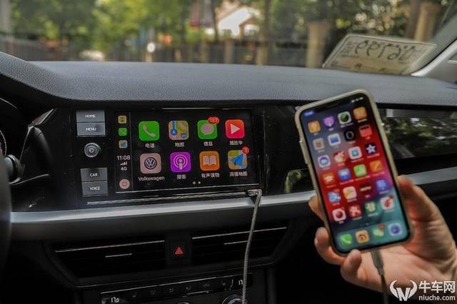朗逸纯电动车型支持carplay功能.