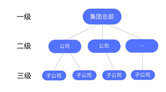 每个公司或事业部下又会设立多个子公司或子事业部,每个公司或事业部