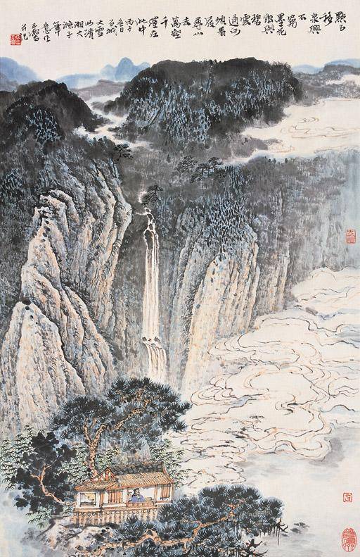 用墨淡而不薄,浓而不死,宋文治之子宋玉麟山水画作品欣赏