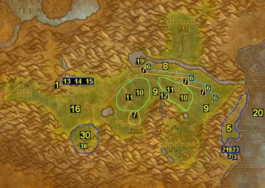 41级-43级:悲伤沼泽&荆棘谷&凄凉之地&尘泥沼泽  41级-42级:悲伤沼泽