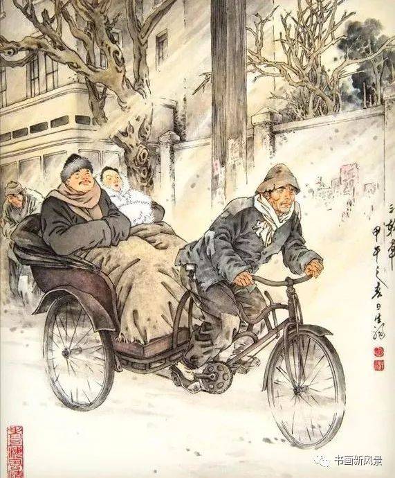 一组画家笔下的老上海风情画
