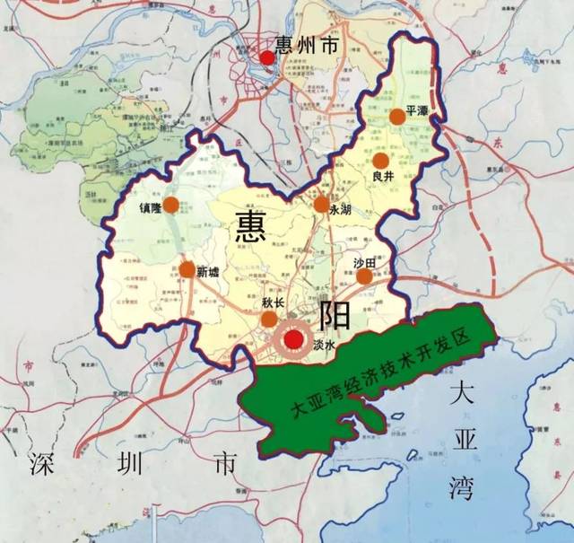 惠州地图淡水图片
