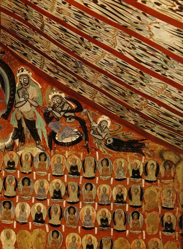 【敦煌石窟】北周-428窟【2】四壁连环说法图15铺,下部供养人像【高清