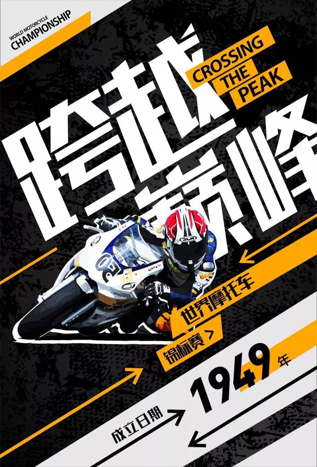 画面到了这一步,一张充满动感的摩托车锦标赛宣传海报就完成了.