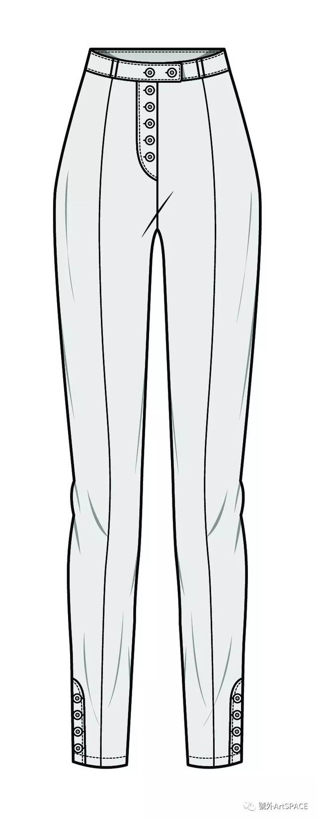 60例裤子平面款式图分享