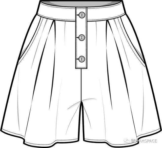 60例裤子平面款式图分享