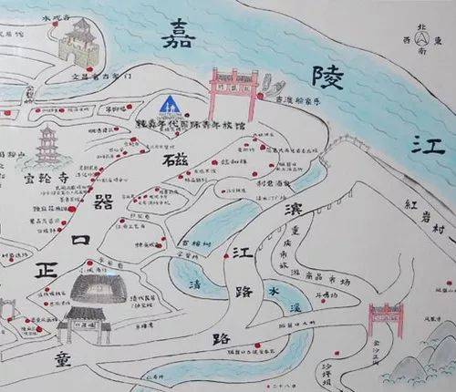 重庆,明暗磁器口