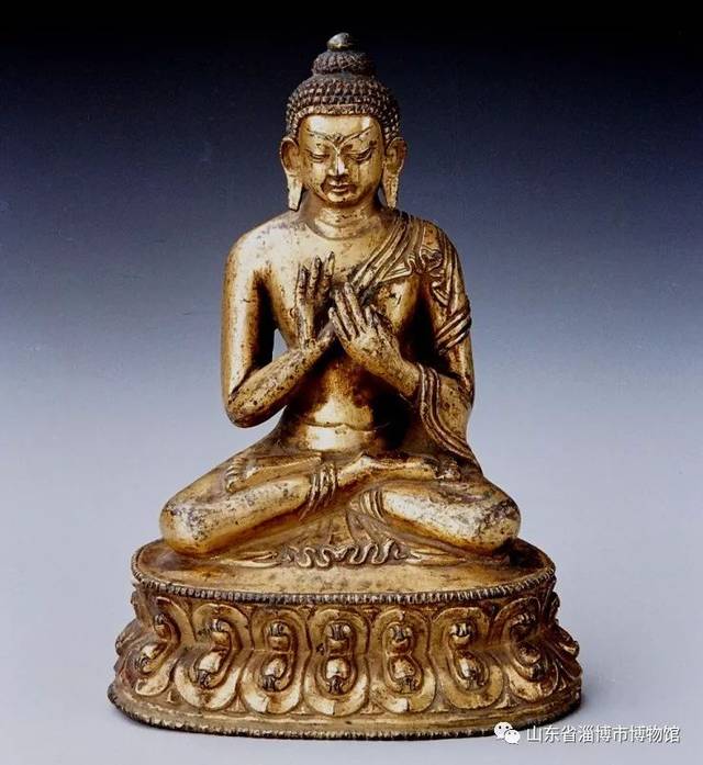 銅像 銅佛像 置物 時代物 古美術 巴基斯坦斯瓦特八世紀銅鎏金佛立像- 故宮