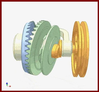 圆柱齿轮传动1 每个齿轮(螺杆)都只有一齿,齿轮端面宽度必须大于齿轴
