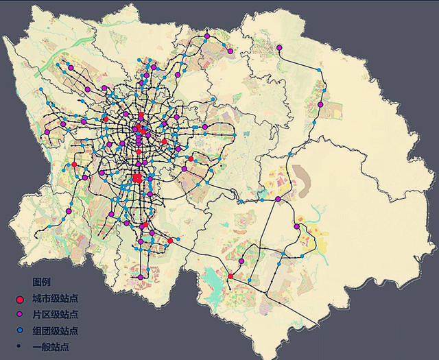 成都轨道交通tod详细站点规划,城市级,片区级,组团级,一般站点