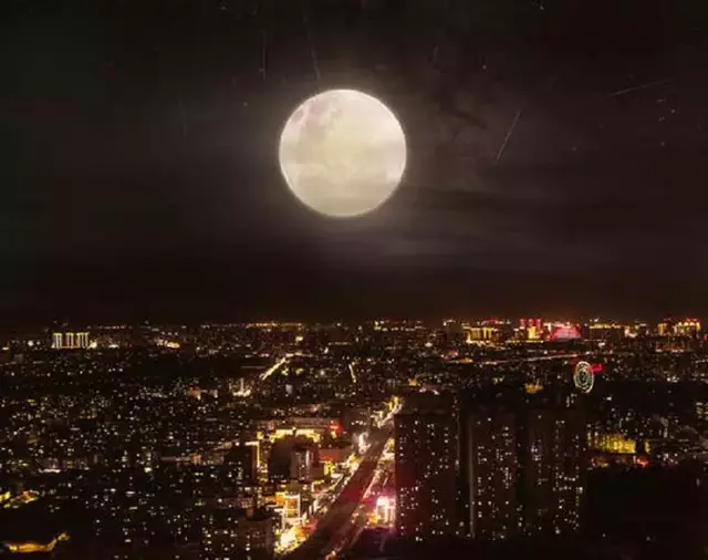 盘州人造月亮夜景图片