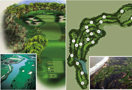 18洞高尔夫球场示意图图片