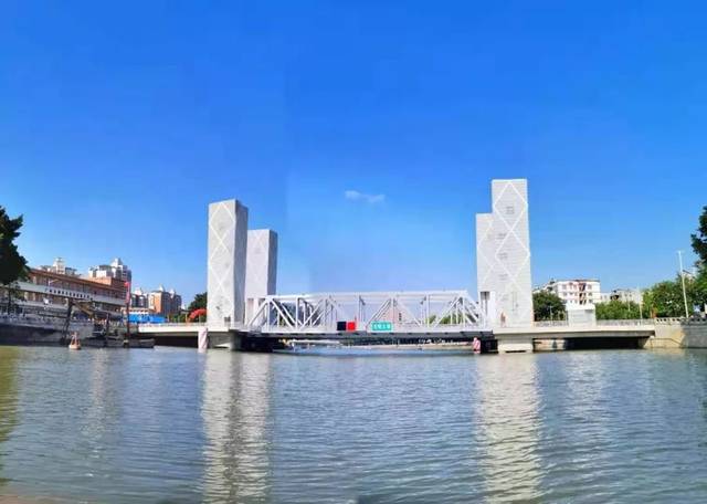 广州首座可升降桥番禺光明大桥今天正式通车