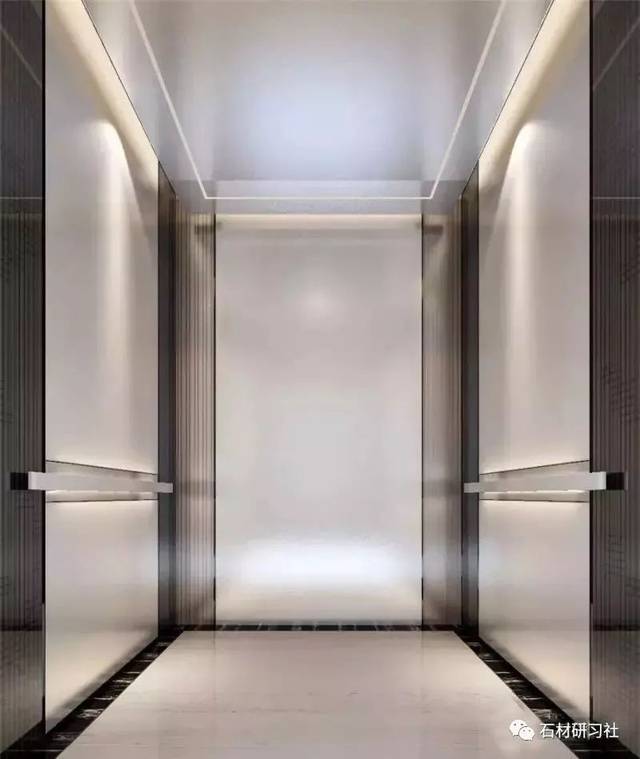电梯内的大理石拼花,惊艳了时光穿梭道