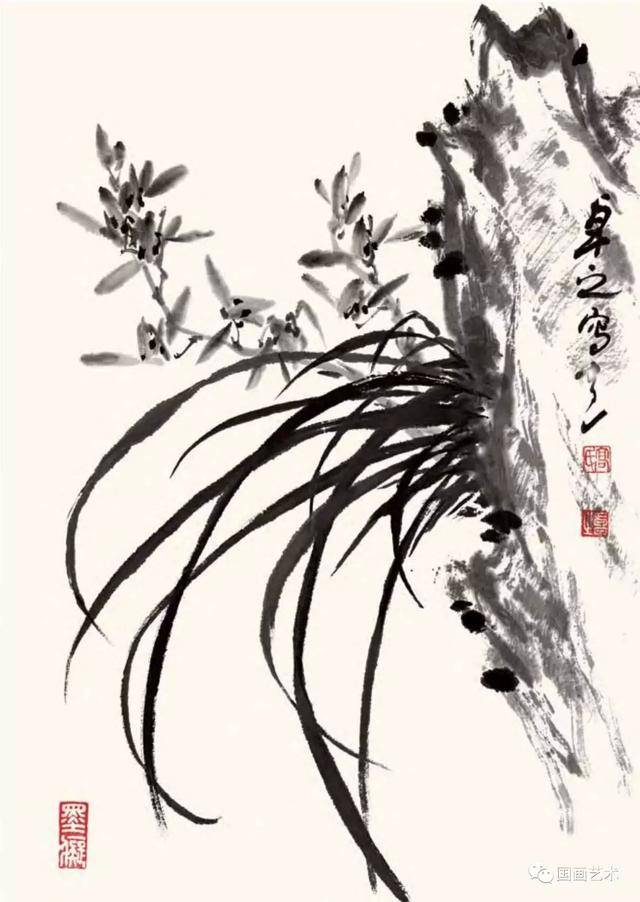 大幅兰花写意画,兰花写意画题字,名家兰花写意画图片_大山谷图库