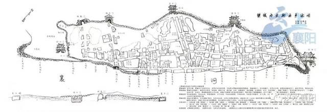 城牆街道碼頭手繪地圖復原老樊城歷史風貌