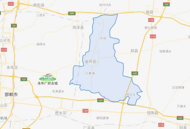 曲周县各乡镇地图图片