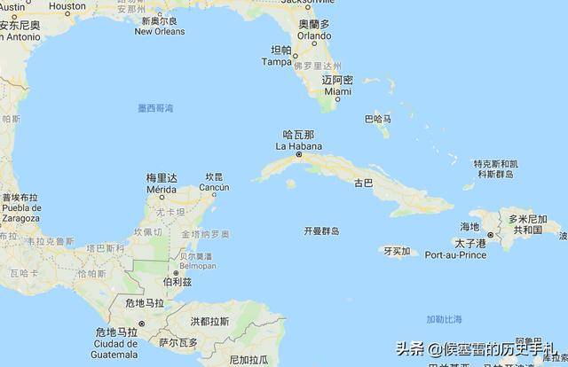 古巴与美国的地理位置图片