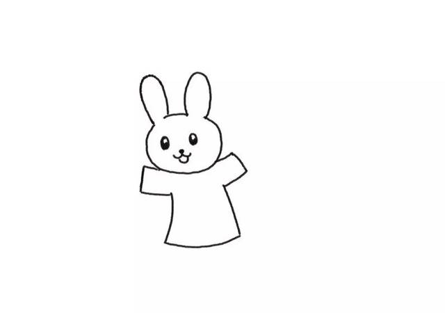 玉兔简笔画 二号图片