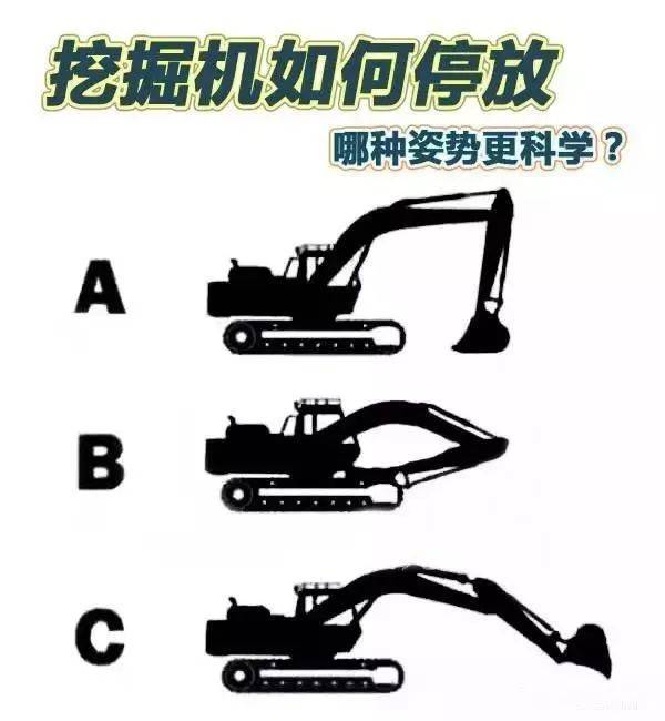 挖掘机如何停放哪种姿势更科学