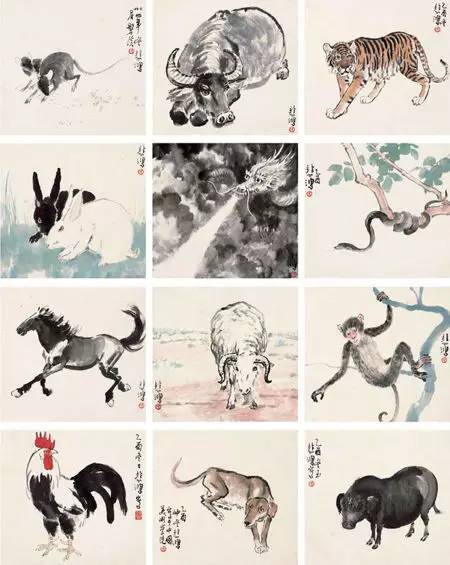 徐悲鸿 画 十二干支(十二生肖) 切手＆コイン 徐悲鸿 画 十二干支(十二生肖) 切手＆コイン - メルカリ